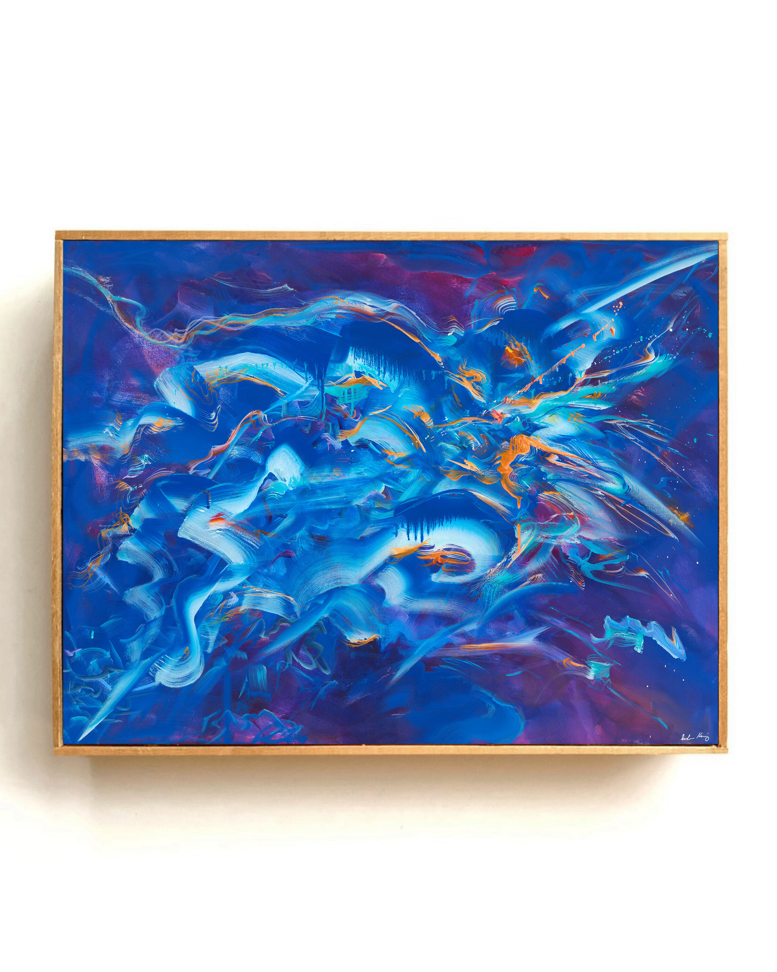 CRASTY ARTWORK 原画 Sunset Sakura Warrior - Tattooed Geisha with Katana Canvas